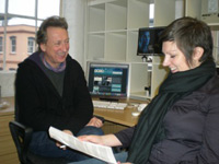 Professor Jon Dovey with Clare Reddington, Watershed