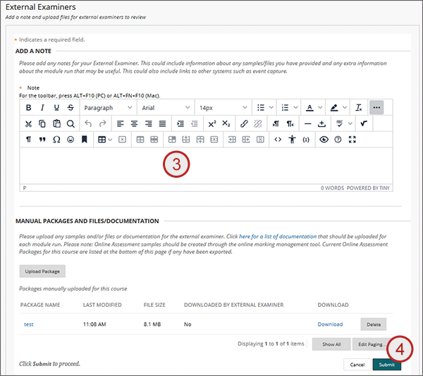 example screenshot showing quick steps 3 and 4 above