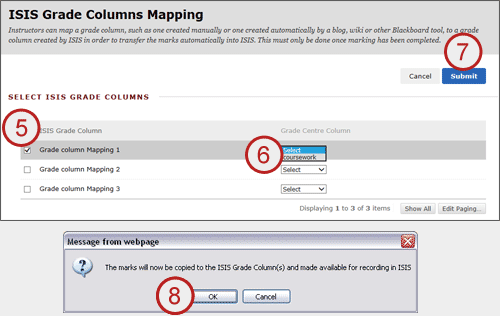 example screenshot showing quick steps 5 to 8 above