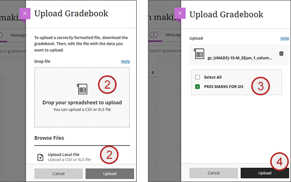 example screenshot showing steps 2 to 4