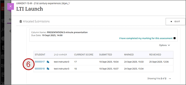 example screenshot showing steps 5 and 6 above