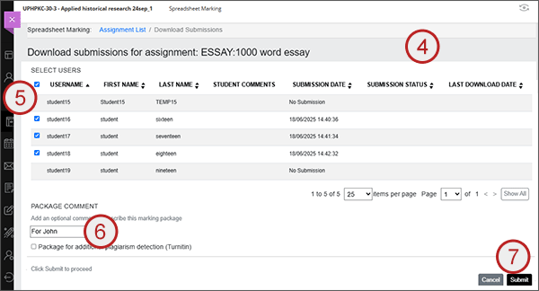 example screenshot showing step above