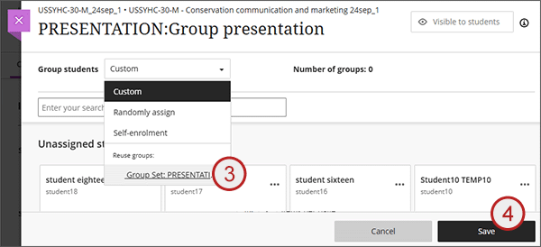 example screenshot showing step 3 and 4 above