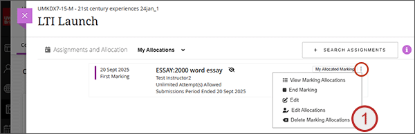 example screenshot showing step 1