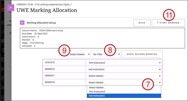 example screenshot showing steps 7 to 11 above