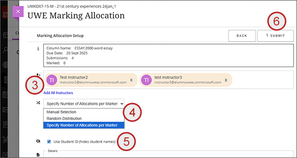 example screenshot showing steps 3 to 6 above