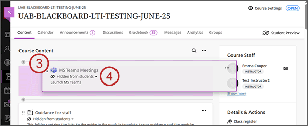 example screenshot showing steps 3 and 4 above