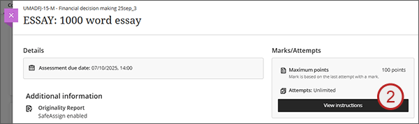example screenshot showing step 2