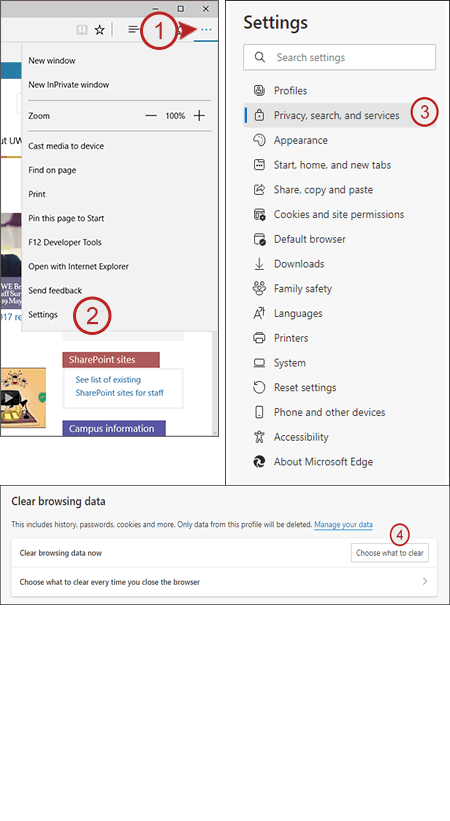 example screenshot showing steps 1 to 5 above