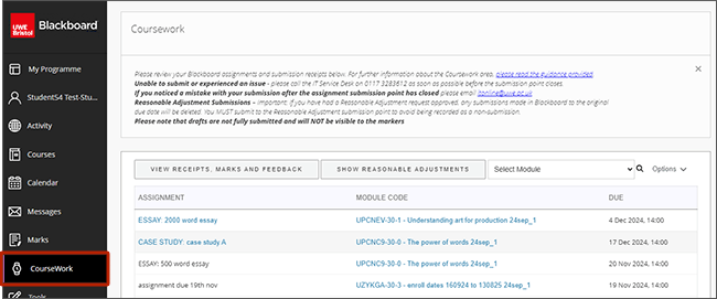 coursework extension bristol