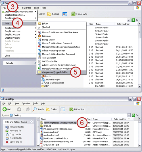 example screenshot showing quick steps 3 to 6 above