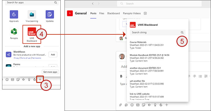 example screenshot showing steps 3, 4 and 5 above