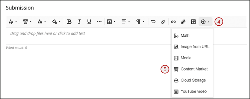 example screenshot showing steps 4 and 5 above